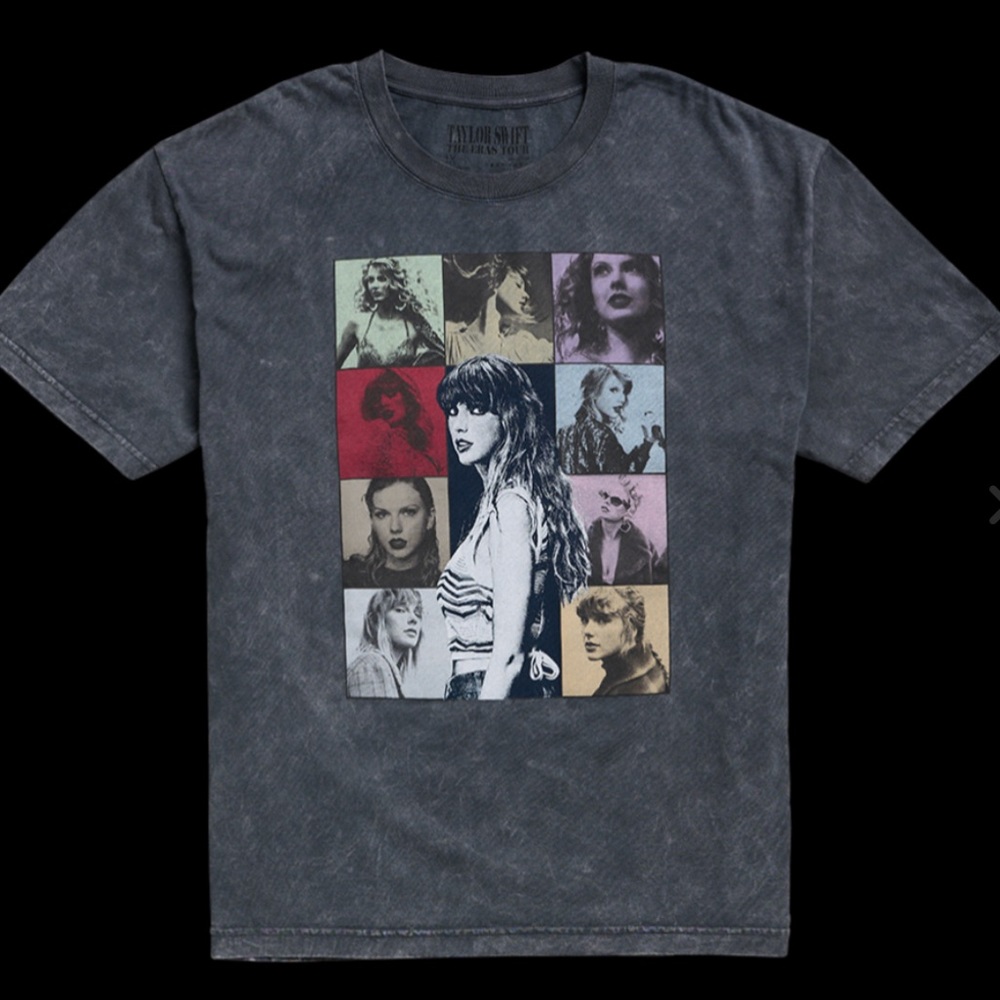 Taylor Swift The Eras Tour Mineral Wash Gray T-Shirt - NWT